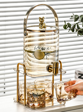 Nordic Glass Water Pitcher with Spout, Large Capacity Home