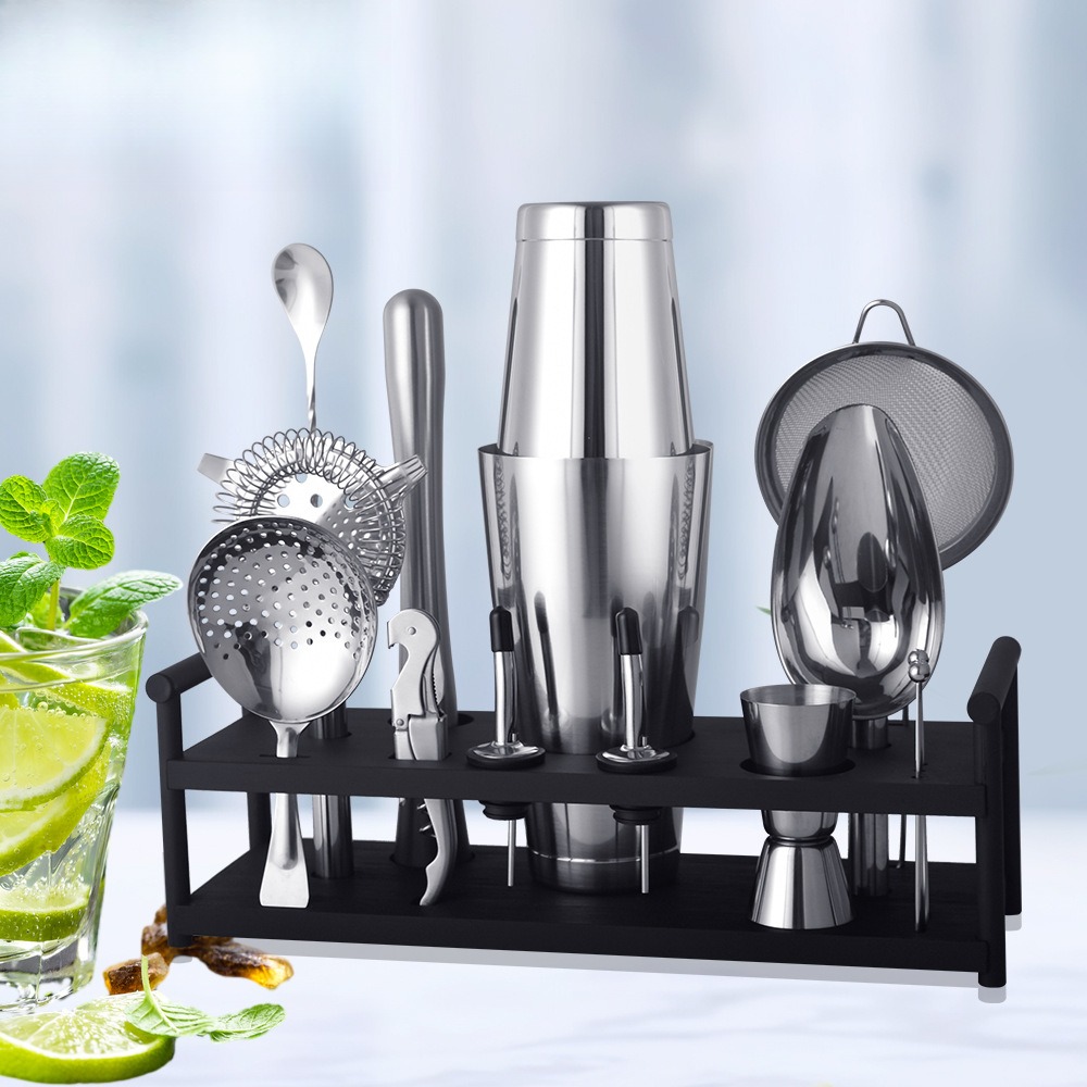 Metal barware set, bar cocktail shaker, full set of 800ml