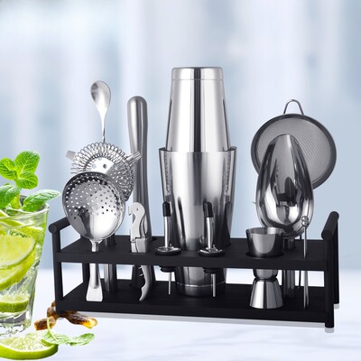 Metal barware set, bar cocktail shaker, full set of 800ml