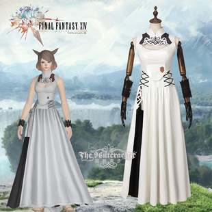 炫漫最终幻想14FF14尼尔寄叶五一女法衣白色cosplay动漫服