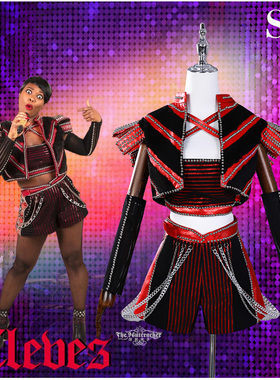 现货六个皇后音乐剧six安妮 克利夫斯红色裙子表演服装短裙cos服