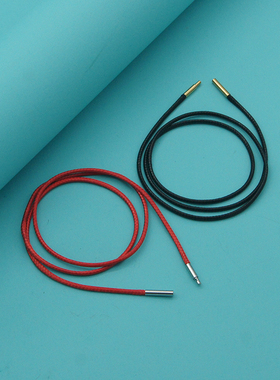 蜡皮绳编织项链绳纯银长命锁吊坠挂绳银饰挂坠绳儿童宝宝男女款