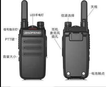 宝锋对讲机BF-V110A迷你小型宾馆酒店工地对讲机