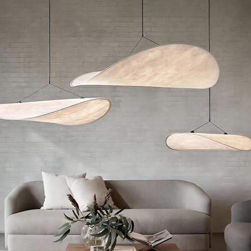 日式侘寂风吊灯简约卧室客厅吊灯