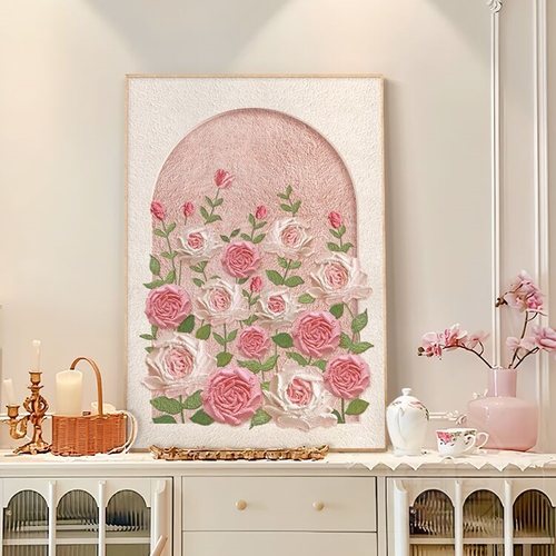 法式奶油风客厅装饰画花卉桌面摆画高级感卧室挂画沙发背景墙壁画