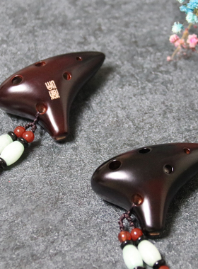 楚吟 小陶笛迷你项链吊坠6孔初学六孔学生复古风高音SF调儿童乐器