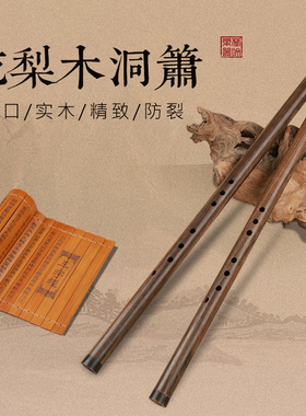 楚吟 洞箫萧乐器高档花梨木箫通口八孔短箫成人初学演奏民族乐器