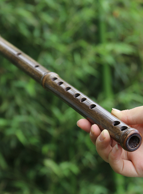 笛子竹笛短笛紫竹笛无膜精品横笛一节高档专业演奏古风成人初学