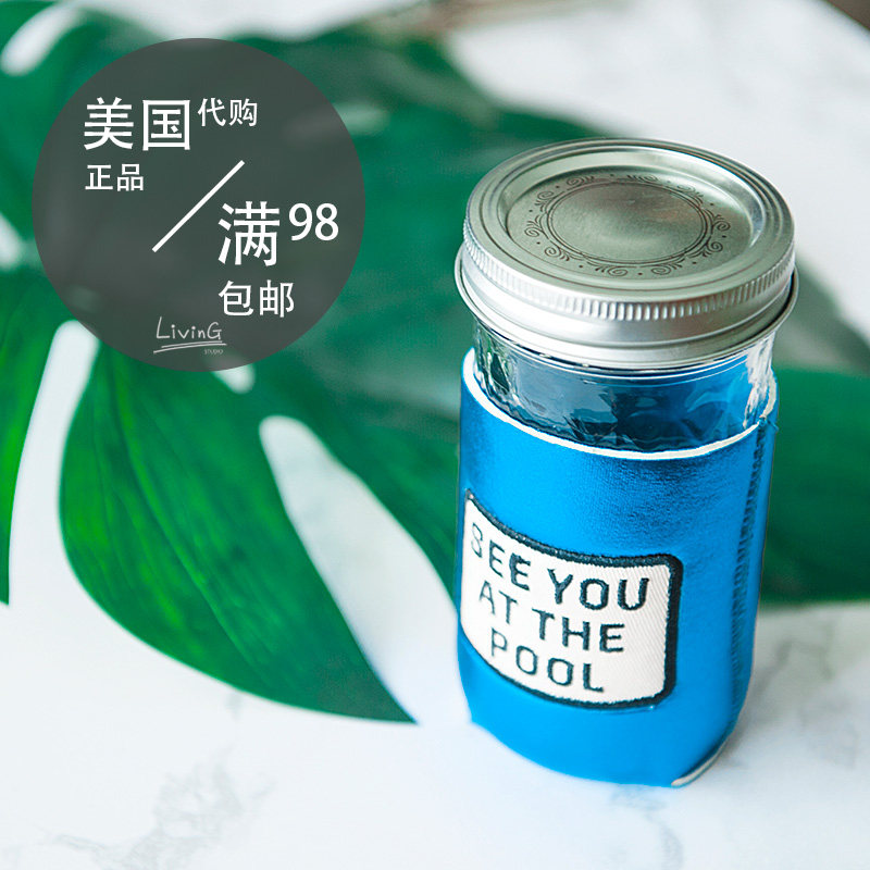 美国时尚品牌bando正版防烫隔热杯套12oz350ml梅森杯瓶专用套防水