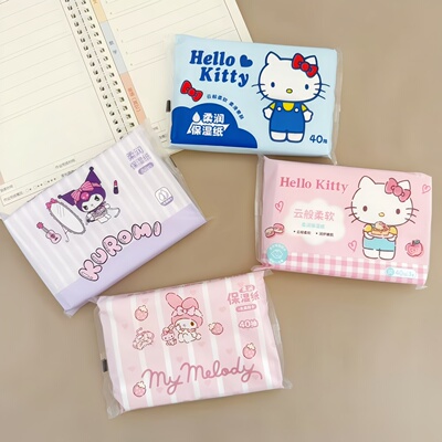 柔润保湿纸三层儿童成人柔纸巾抽纸云柔巾便携40抽无荧光剂