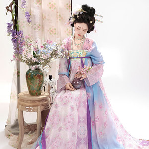 原创唐制汉服女复原风齐胸襦裙