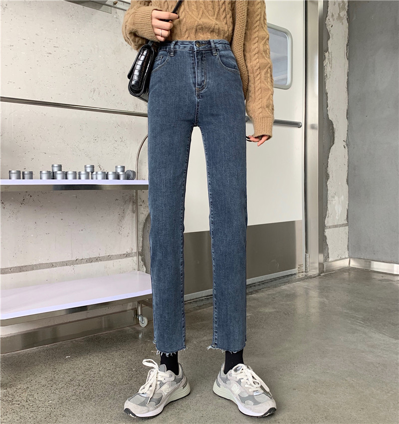 Real shot real price ~ New High Waisted and elegant, slim, high loose and wide leg 9-point straight tube