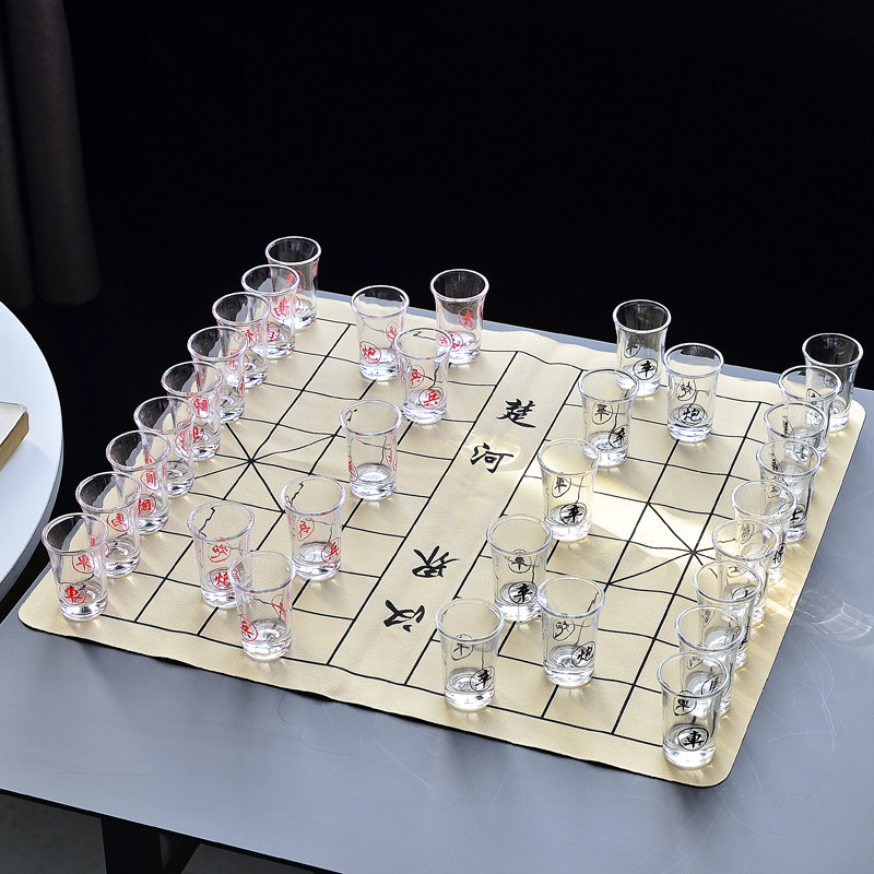 中国象棋白酒杯子玻璃喝酒KTV家用聚会游戏道具小游戏黄白啤酒局,餐饮具,白酒杯,淘宝优惠券,粉丝福利购,淘宝优惠卷