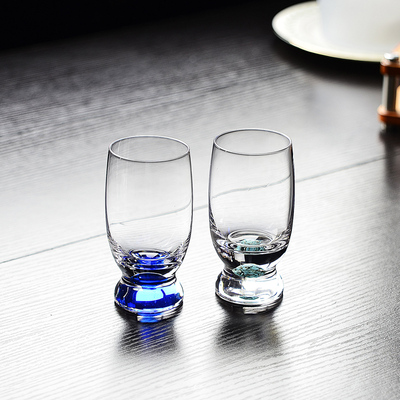 二两白酒杯轻奢高档蓝山烈酒杯创意水晶酒具套装中式闻香品酒杯子