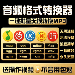 音乐格式转换器ncm mgg kgm kgg mflac xm无损转mp3网易酷狗酷我