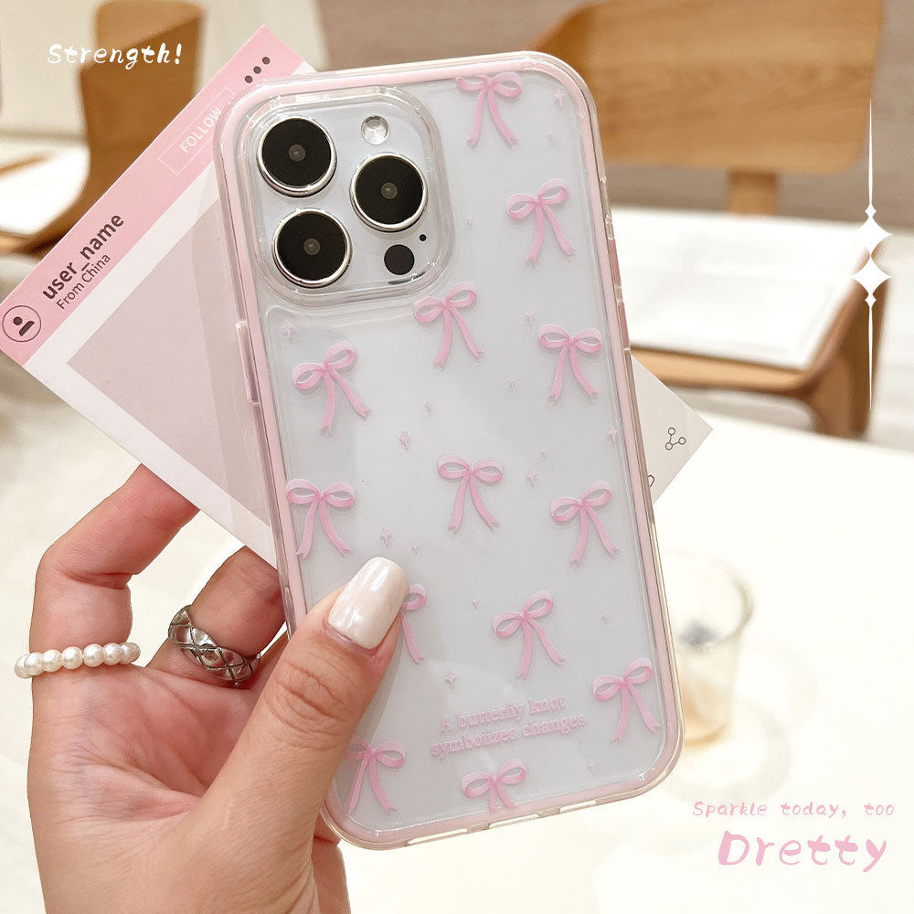 适用苹果17手机壳亚克力二合一粉蝴蝶结iphone16promax防摔保护套,个性定制/设计服务/DIY,手机壳/保护套定制,淘宝优惠券,粉丝福利购,淘宝优惠卷