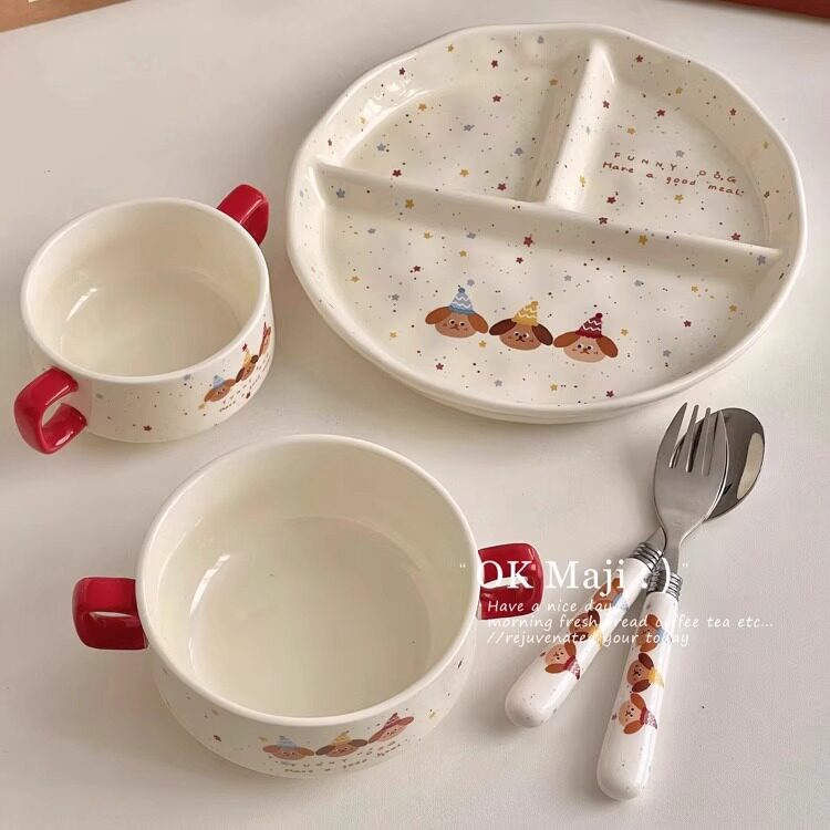 一人食可爱高颜值碗碟套装图片