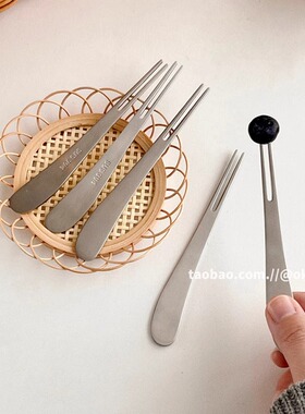 家用高档精致可爱甜品蛋糕小叉子高级304不锈钢水果果签叉水果叉