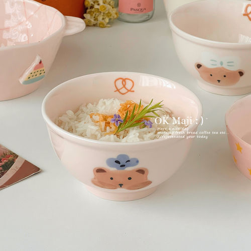 釉下彩可爱甜心小熊陶瓷餐具