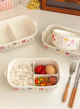 带饭餐盒女生上班族2025新款微波炉加热便当盒成人大容量分格饭盒