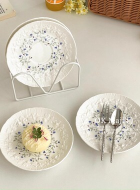 小盘子碟子精致6寸甜品盘陶瓷点心盘法式下午茶餐具高颜值水果盘
