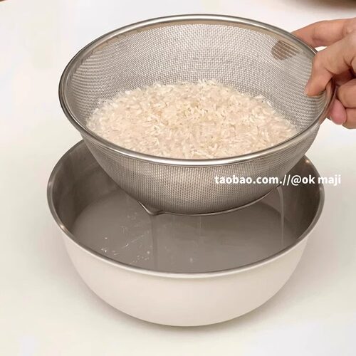 家用304不锈钢双层沥水篮