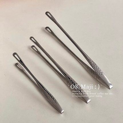 烧烤烤肉防烫煎铲夹子面包夹夹子镊子食物夹不锈钢冰块食品夹厨房