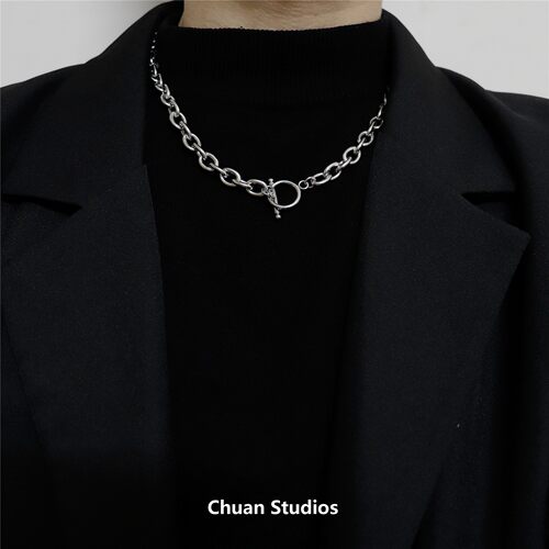 chuan/ins冷淡风o型女小众男项链