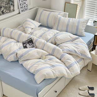 a类母婴双层纱纯棉被套单件150x200宿舍全床单棉纱布被罩双人定做