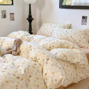泡芙狗a类母婴双层纱布儿童纯棉床单单件被套单人100全棉宝宝婴儿