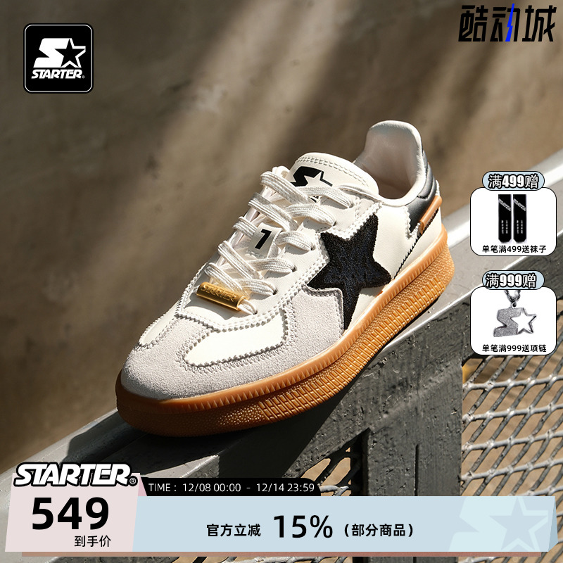 STARTER情侣新款小白鞋德训鞋