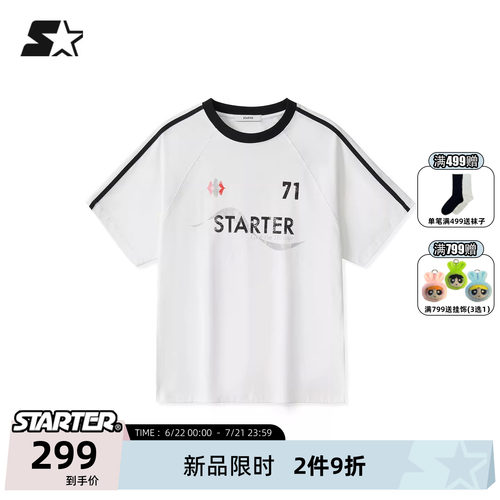 STARTER情侣夏季纯棉短袖T恤
