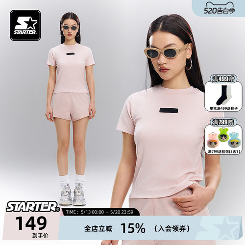 STARTER短袖T恤夏季新款女士短款