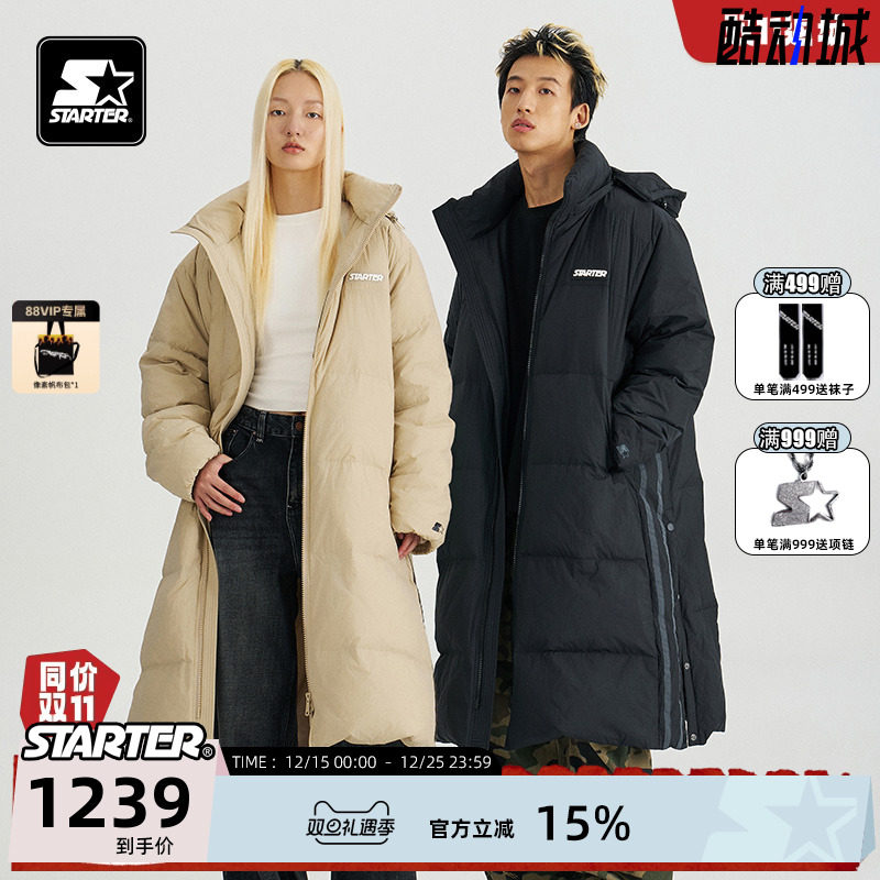 STARTER长款保暖面包羽绒服