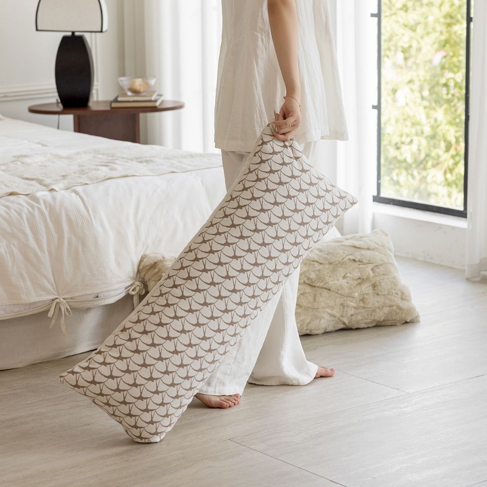 毛绒女生睡觉夹腿抱枕套长条靠垫