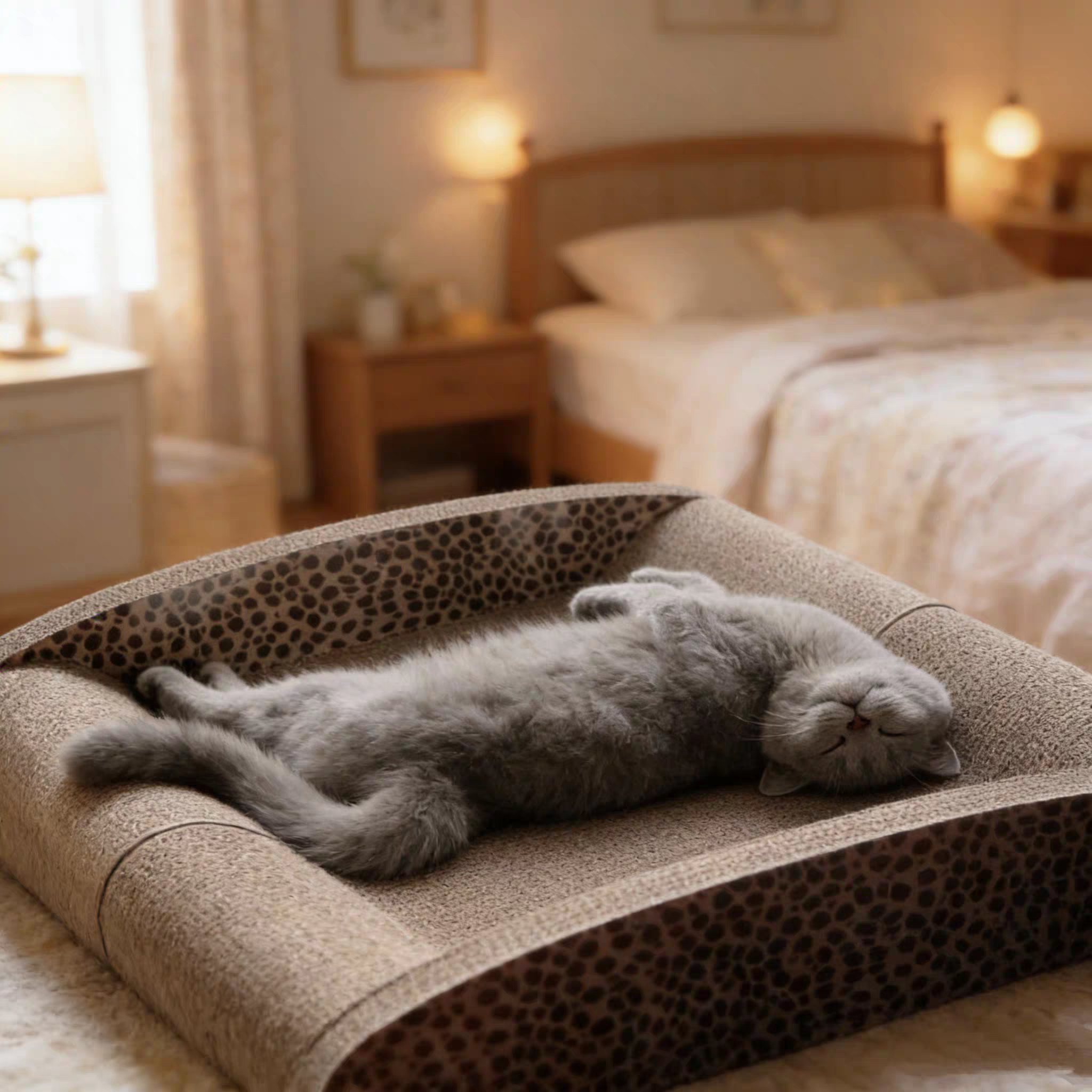 得酷猫抓板耐磨猫窝一体瓦楞纸