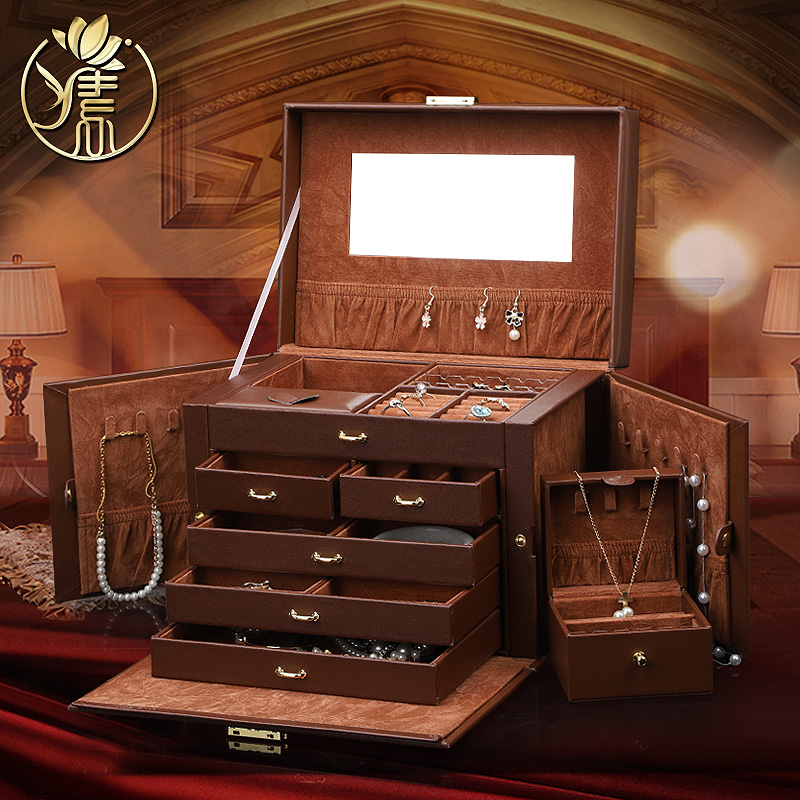 Multifunctional jewelry box Japan and South Korea gift Jewelry storage box European style princess Lock woodiness High-capacityin the Accessories/Fashion Jewelry, Jewelry storage , Jewelry Box  category - from Buy2taobao.com to provide professional Taobao agent buy service