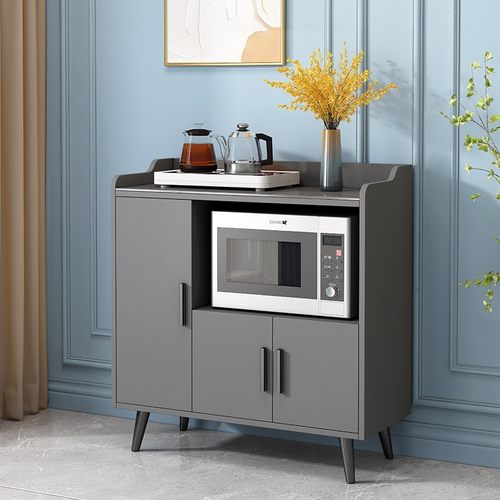 岩板餐边柜现代简约客厅微波炉收纳储物小柜子厨房厨柜茶水柜轻奢