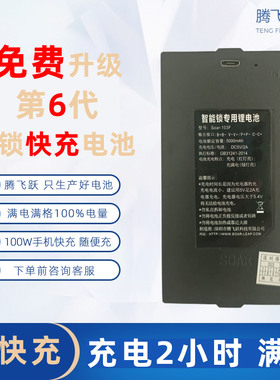 腾飞跃 Soar103F智能锁电池大容量 门锁电池 快充 指纹锁电池专用