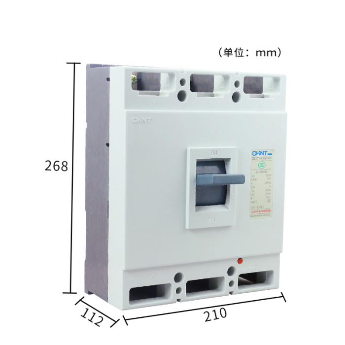 正泰 塑壳断路器DZ20Y-630/3300 630A 500A空气开关 3P 三极 空开