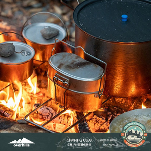 露营神器日式便携BC野炊煮饭野营单兵饭盒战斗二型饭盒山岳饭盒