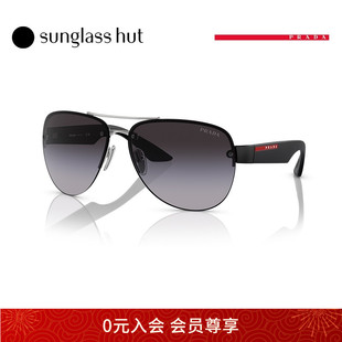 普拉达墨镜男飞行员眼镜金属框太阳镜0PS ROSSA 55YS LINEA PRADA