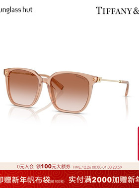 TIFFANY蒂芙尼【春夏新品】太阳镜女渐变色墨镜方形眼镜0TF4244D