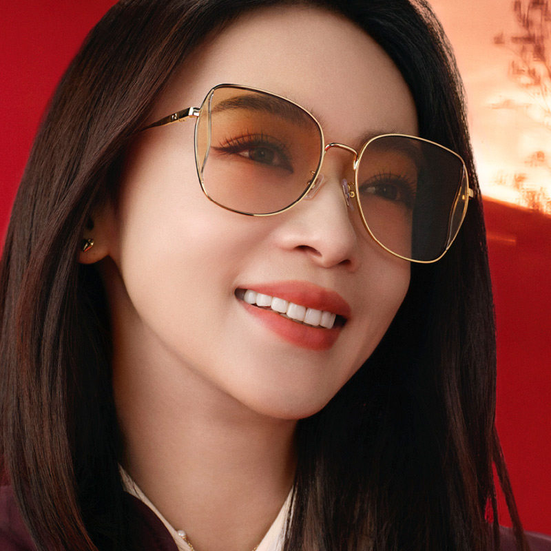 【吴谨言同款】COACH/蔻驰蝶形穿搭金属太阳镜墨镜女眼镜0HC7158D