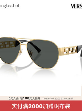 VERSACE/范思哲【礼物】太阳镜男墨镜飞行员眼镜0VE2289
