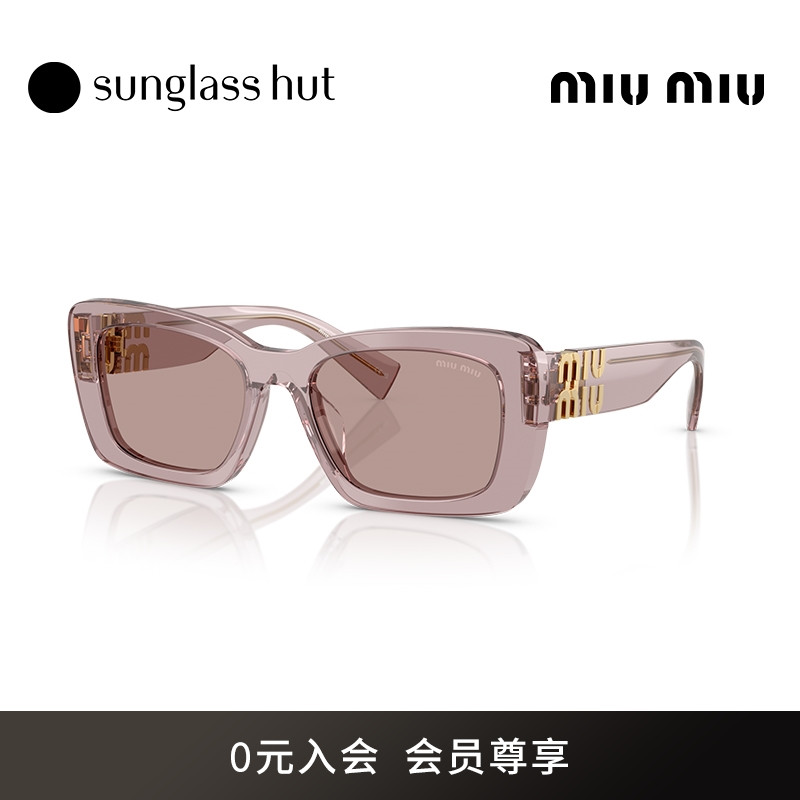 MIU MIU/缪缪太阳镜女粉色墨镜长形眼镜0MU 07YS