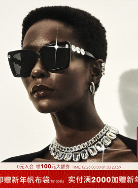 施华洛世奇防晒方形女性太阳镜