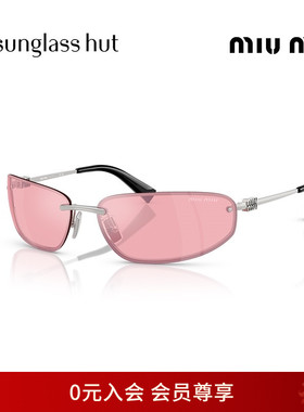 MIU MIU/缪缪墨镜女休闲风金属超轻无框0MU A50S