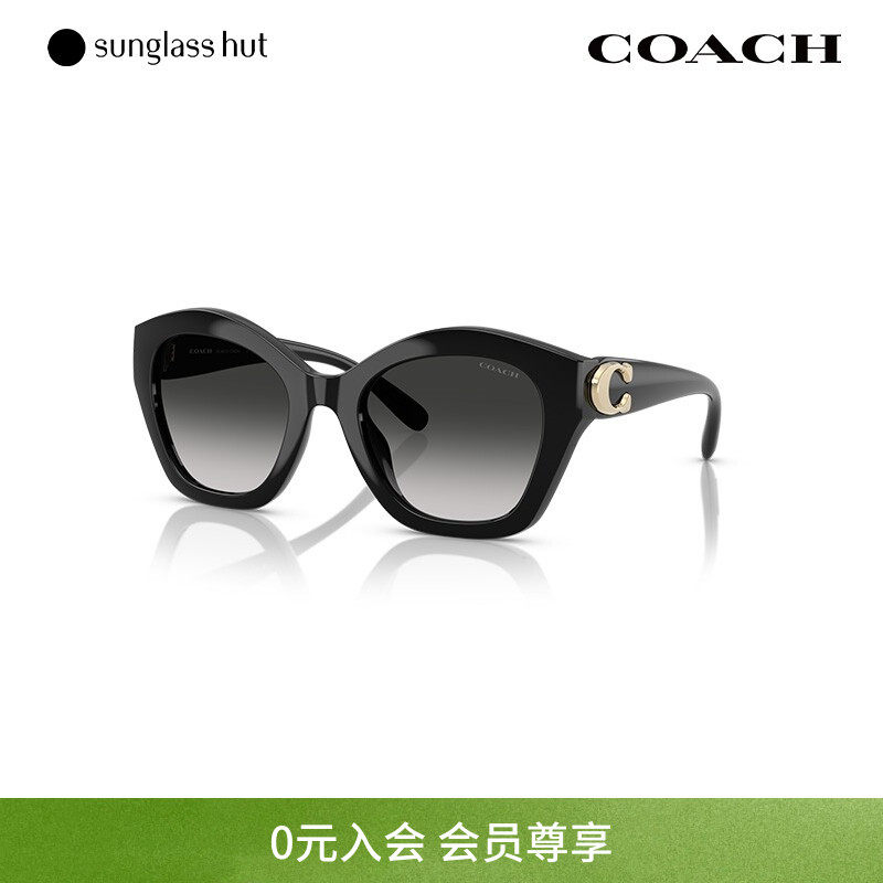 COACH/蔻驰时尚休闲百搭太阳眼镜女渐变偏光猫眼墨镜0HC8421U