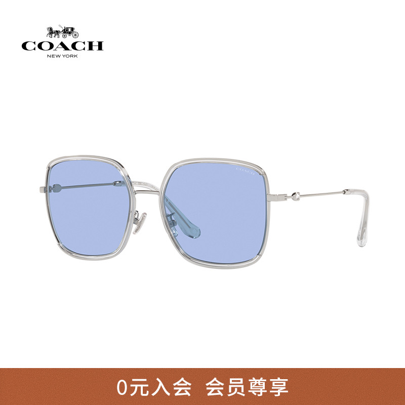 COACH/蔻驰 墨镜女士方形金属太阳镜0HC7139BD